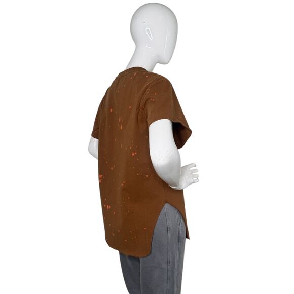 FREE BIRD Brown Oversized Shirt with Slips - Size Small | Trendy & Comfortable - Picture 5 of 6